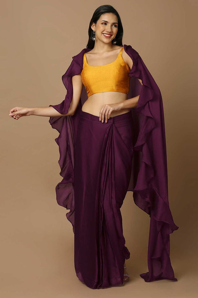 Yellow Silk Sleeveless Padded Blouse