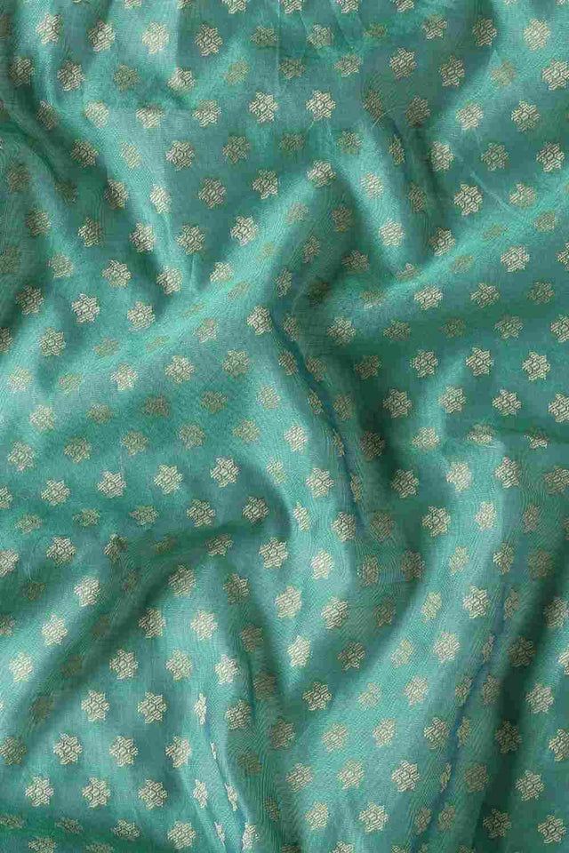 Green Art Silk Block Saree