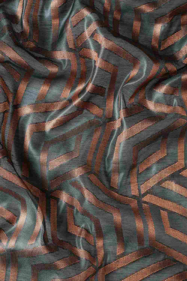 Green Art Silk Block Saree