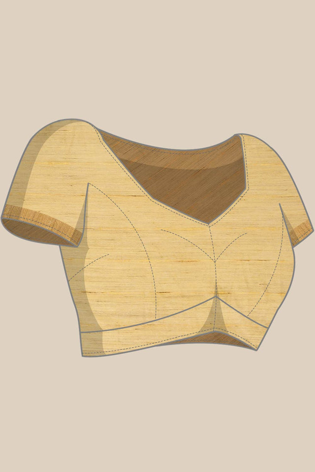 Yellow Silk Blend Self-Design Saree