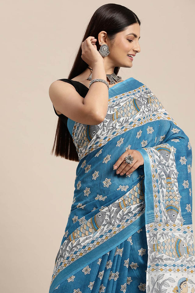 Blue Liva Indian Saree