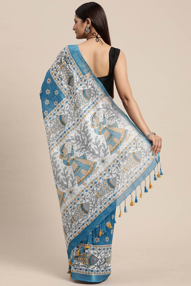 Blue Liva Indian Saree