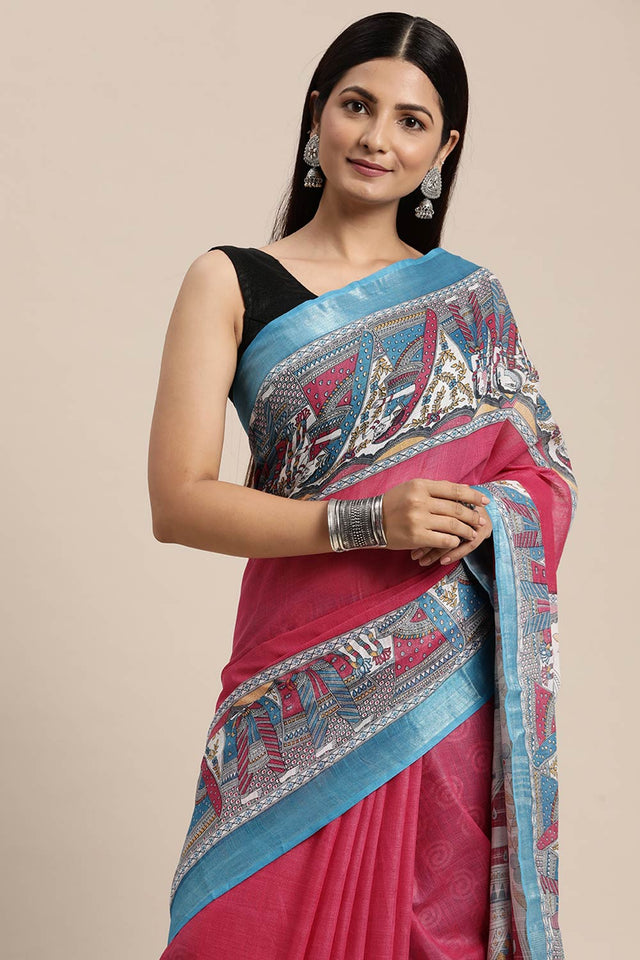 Fuchsia Liva Indian Saree