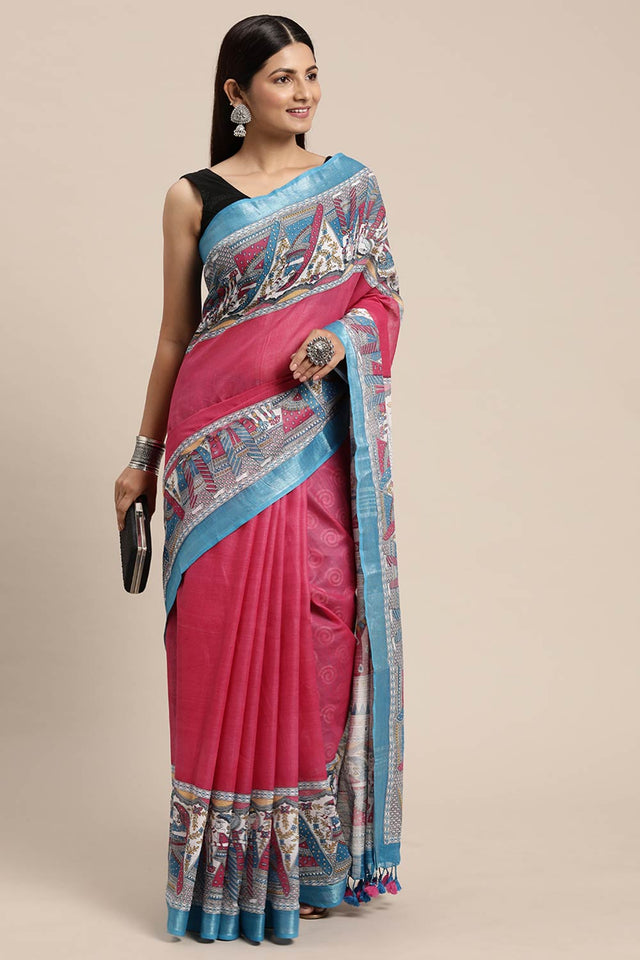 Fuchsia Liva Indian Saree