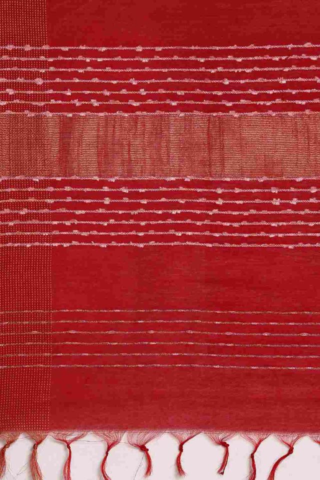 Maroon Art Silk Block Saree