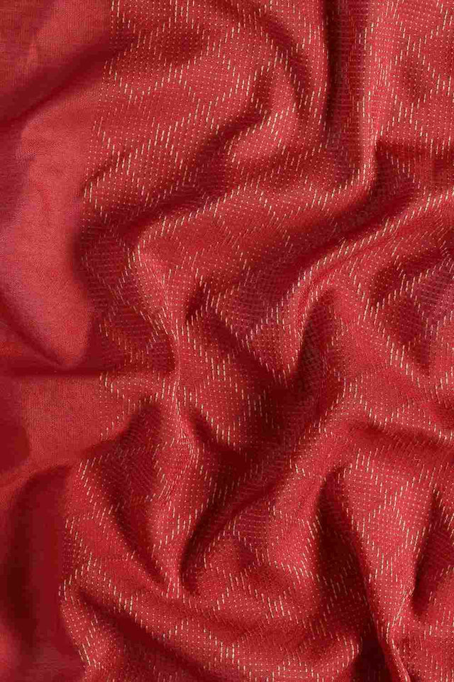 Maroon Art Silk Block Saree