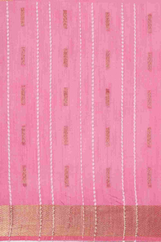 Pink Art Silk Block Saree