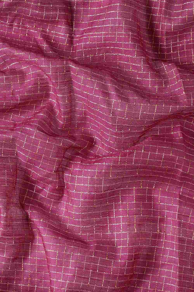 Purple Art Silk Block Saree