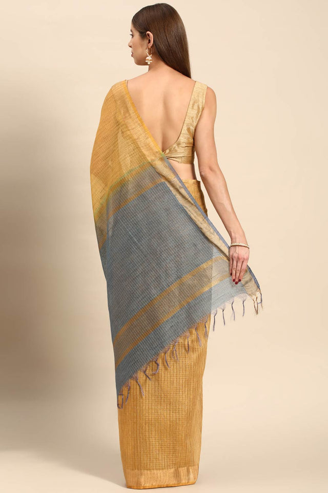 Green Art Silk Block Saree