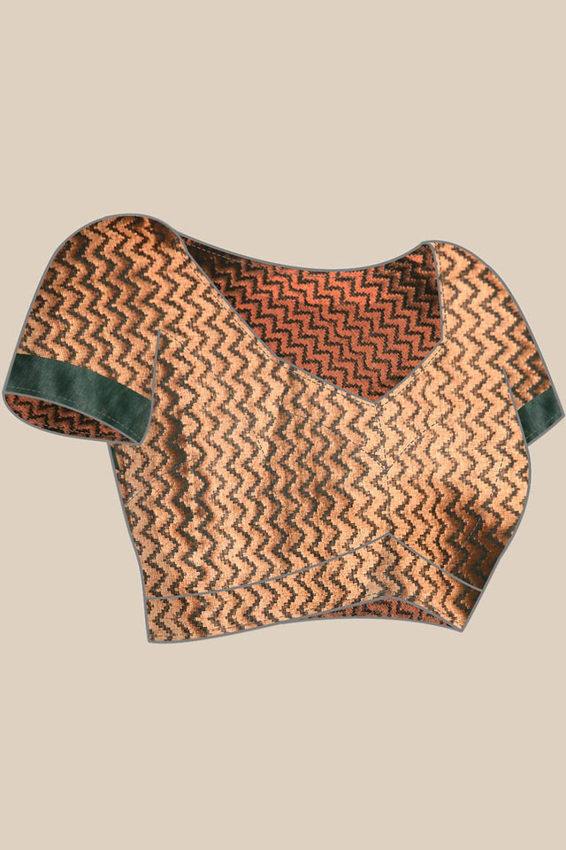 Green Art Silk Block Saree