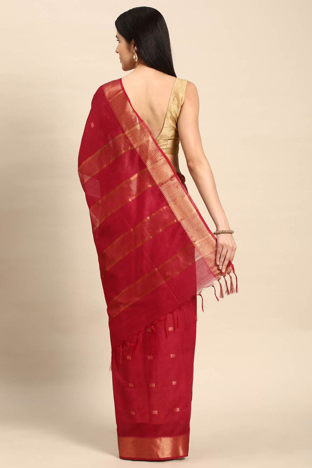Maroon Art Silk Indian Saree