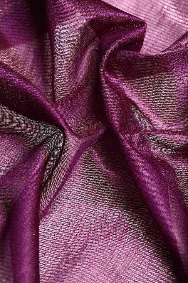 Purple Art Silk Block Saree