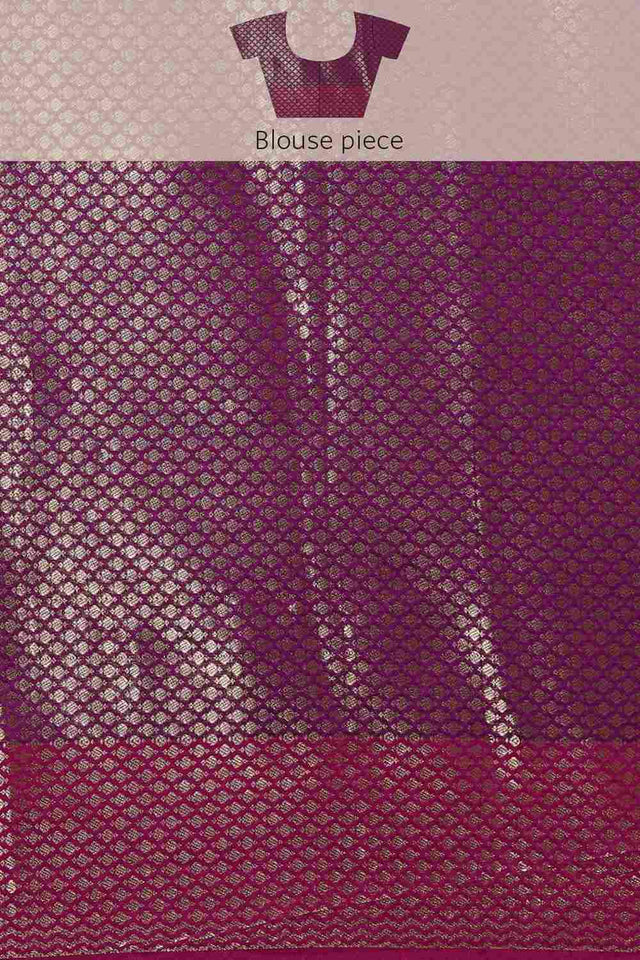 Blue Art Silk Block Saree