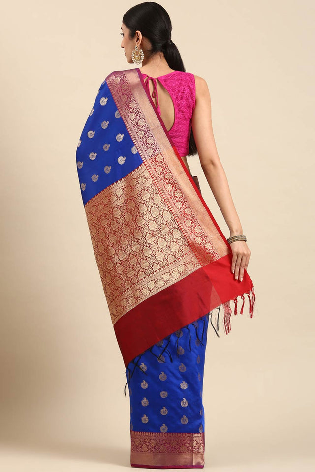 Blue Art Silk Indian Saree
