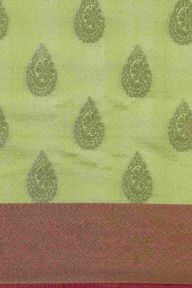 Green Art Silk Block Saree