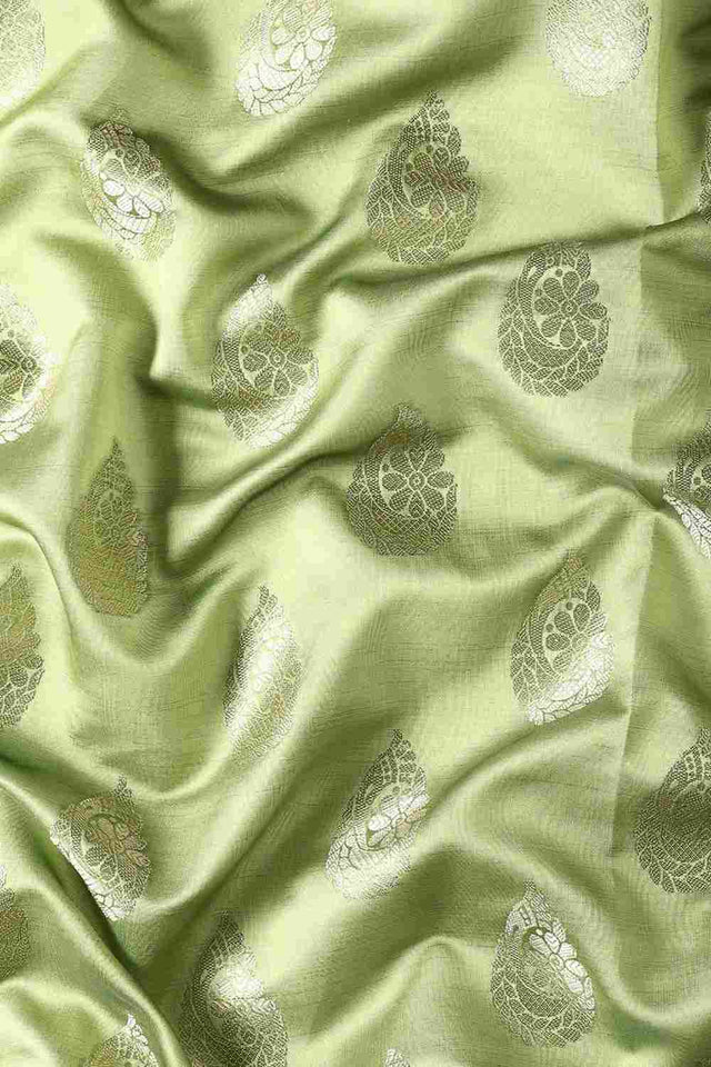 Green Art Silk Block Saree