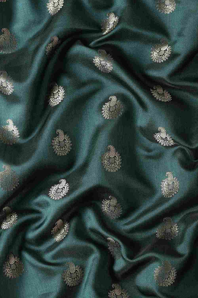 Green Art Silk Block Saree