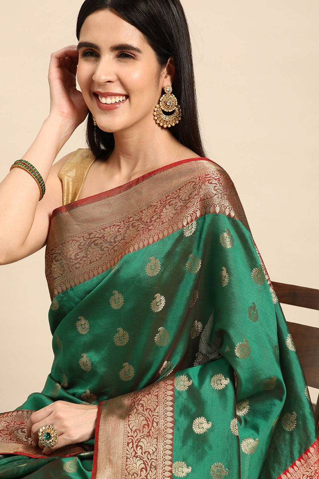 Green Art Silk Indian Saree