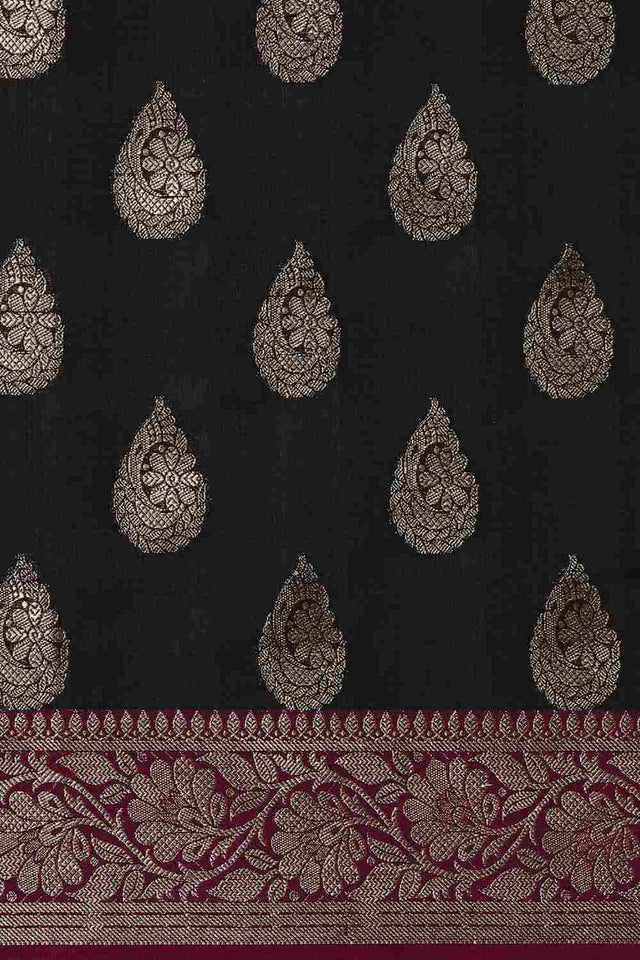 Black Art Silk Indian Saree