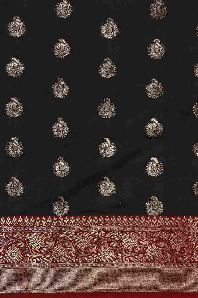 Black Art Silk Indian Saree