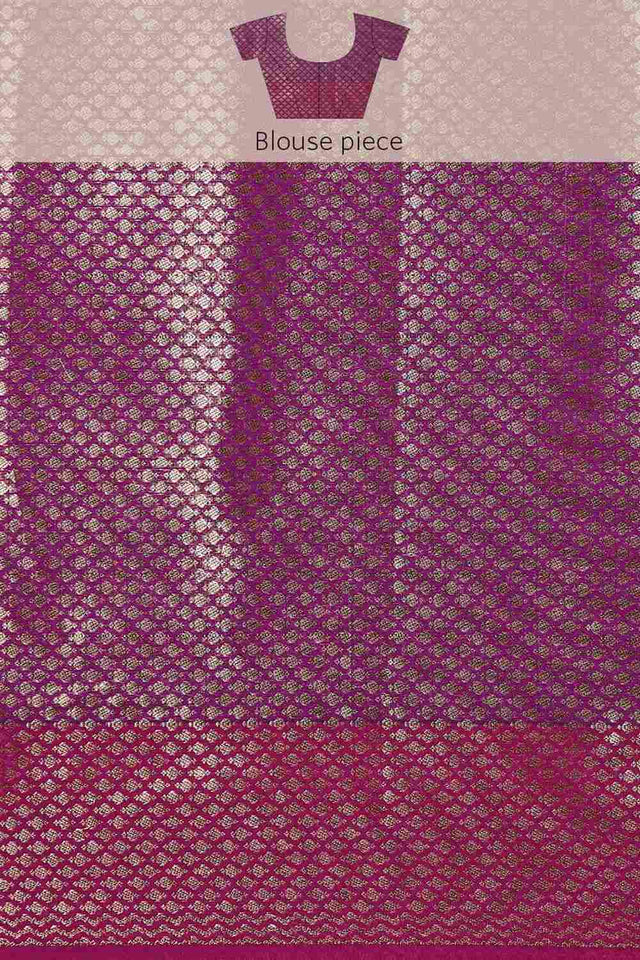 Pink Art Silk Block Saree