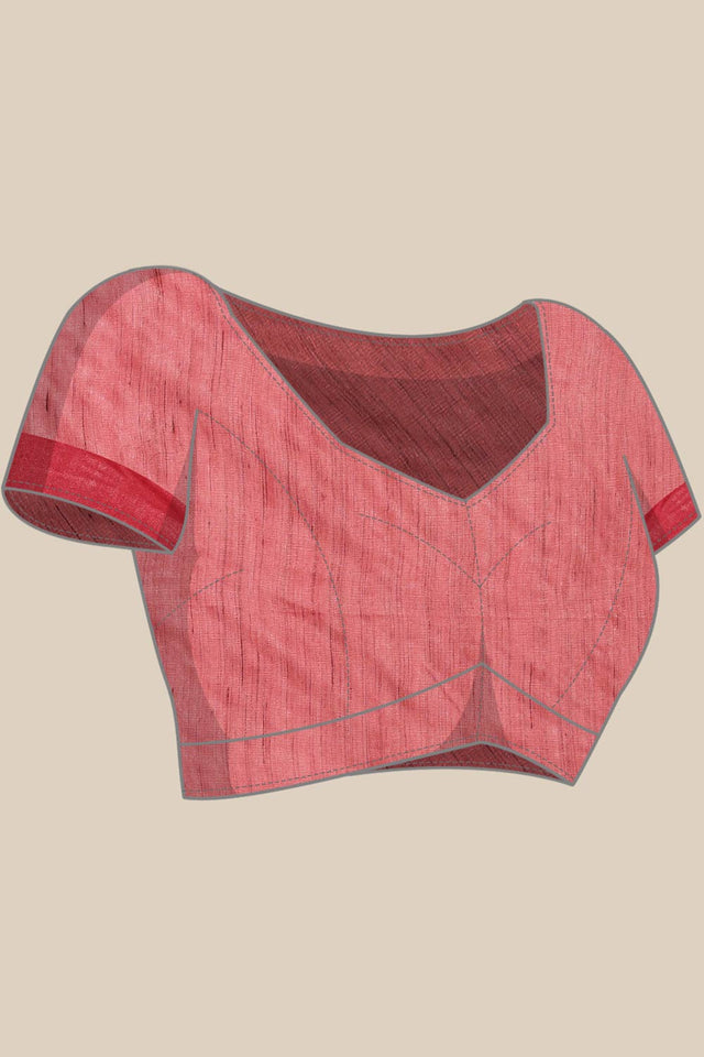 Red Silk Blend Indian Saree