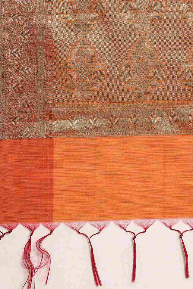 Yellow Silk Blend Indian Saree