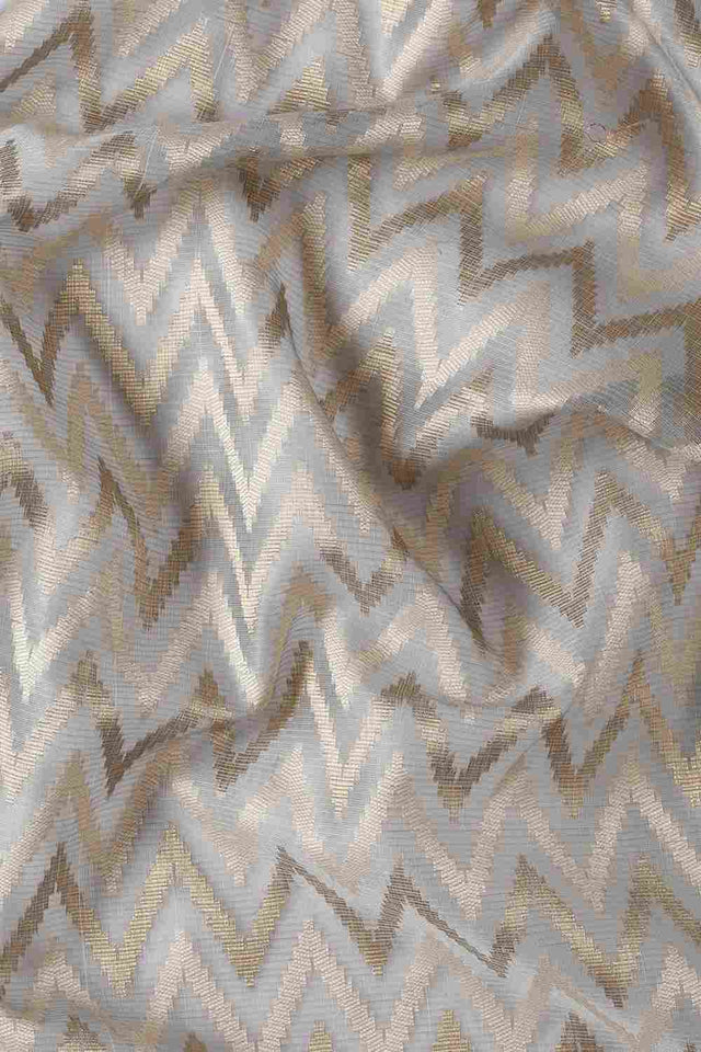 Grey Art Silk Block Saree