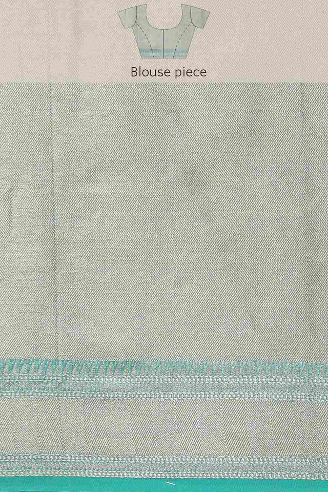 Blue Art Silk Block Saree