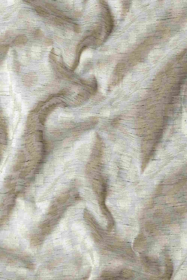 Grey Art Silk Block Saree