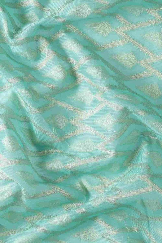Green Art Silk Block Saree
