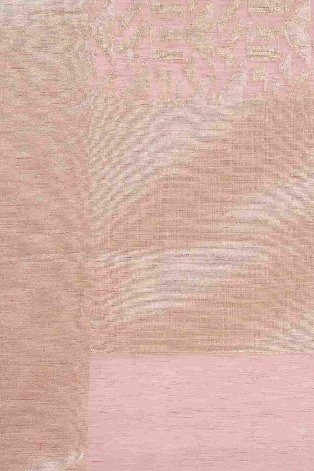 Pink Art Silk Block Saree