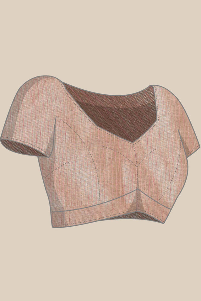 Pink Art Silk Block Saree