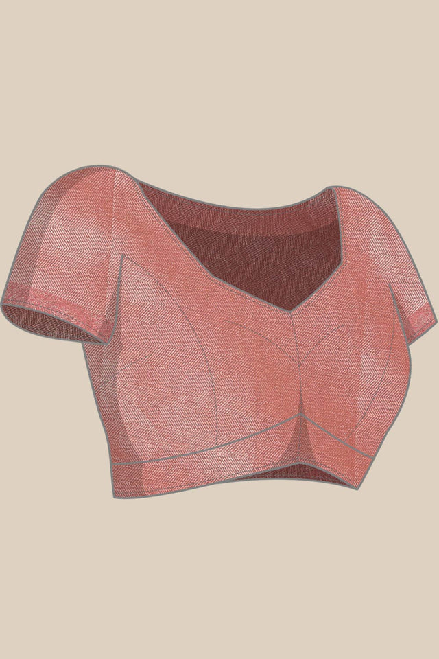 Pink Art Silk Block Saree