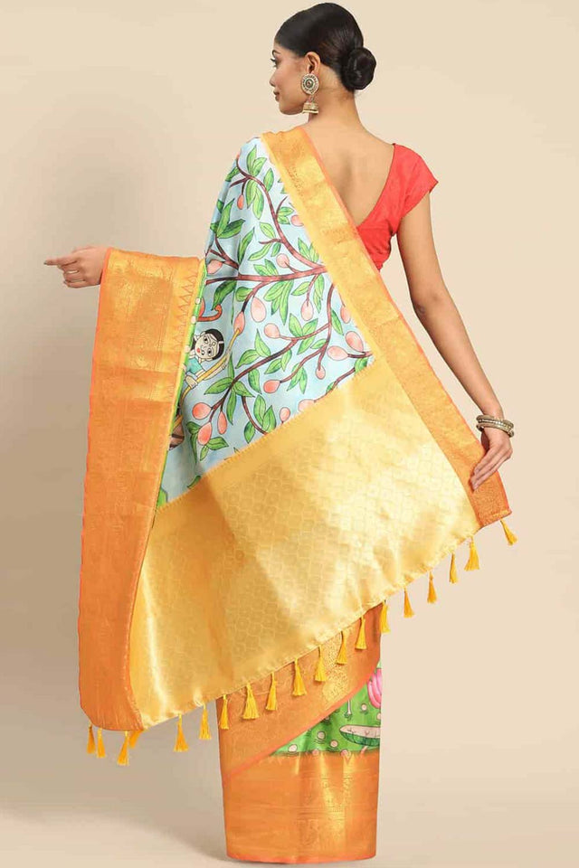 Blue Zari Art Silk Saree (SZ-DGPS3-SKB-1309)