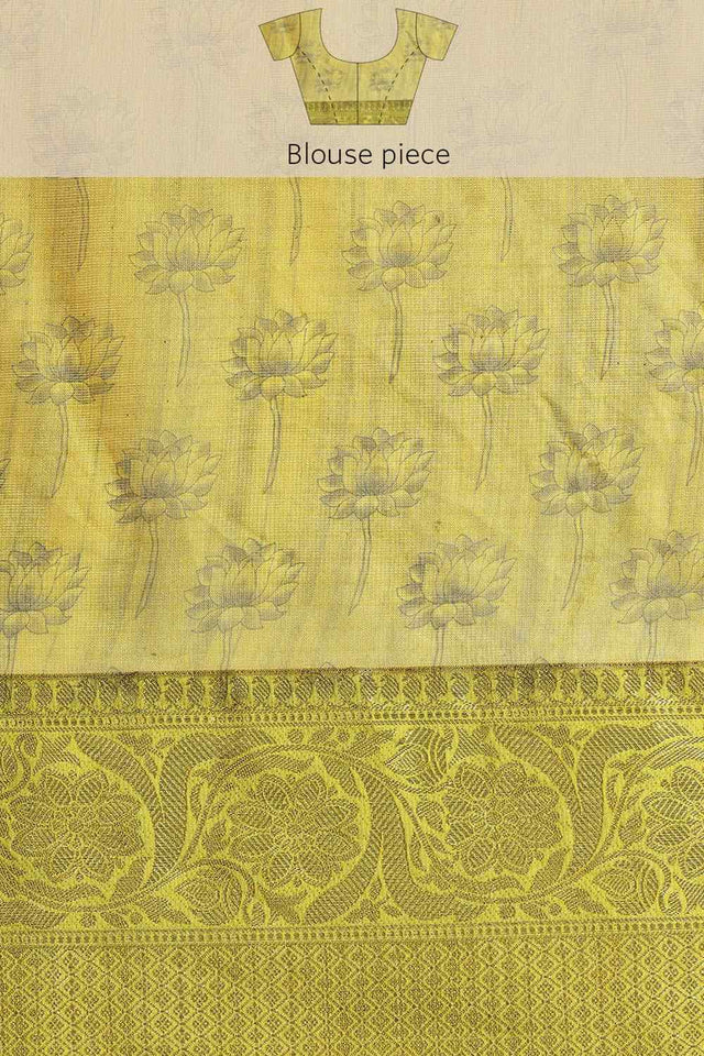 Maroon Pichwai Muga Silk Digital Print Saree With Unstitched Blouse Piece