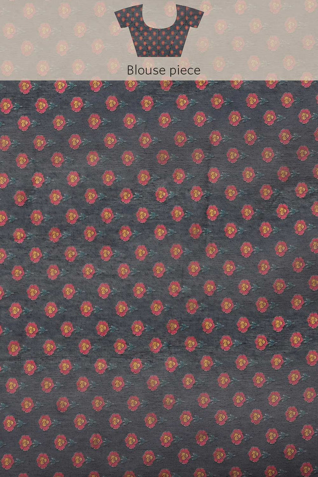 Buy Blue Cotton Block Printed Handloom Saree Saree Online