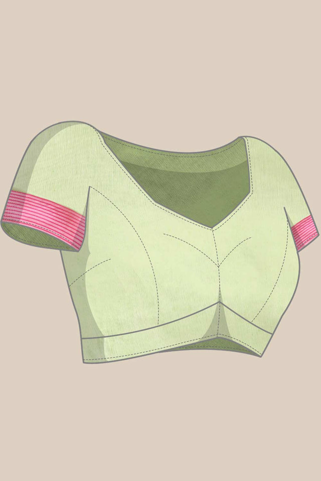 Green Cotton Woven Saree