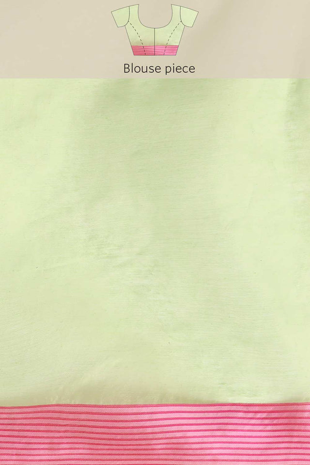 Green Cotton Woven Saree