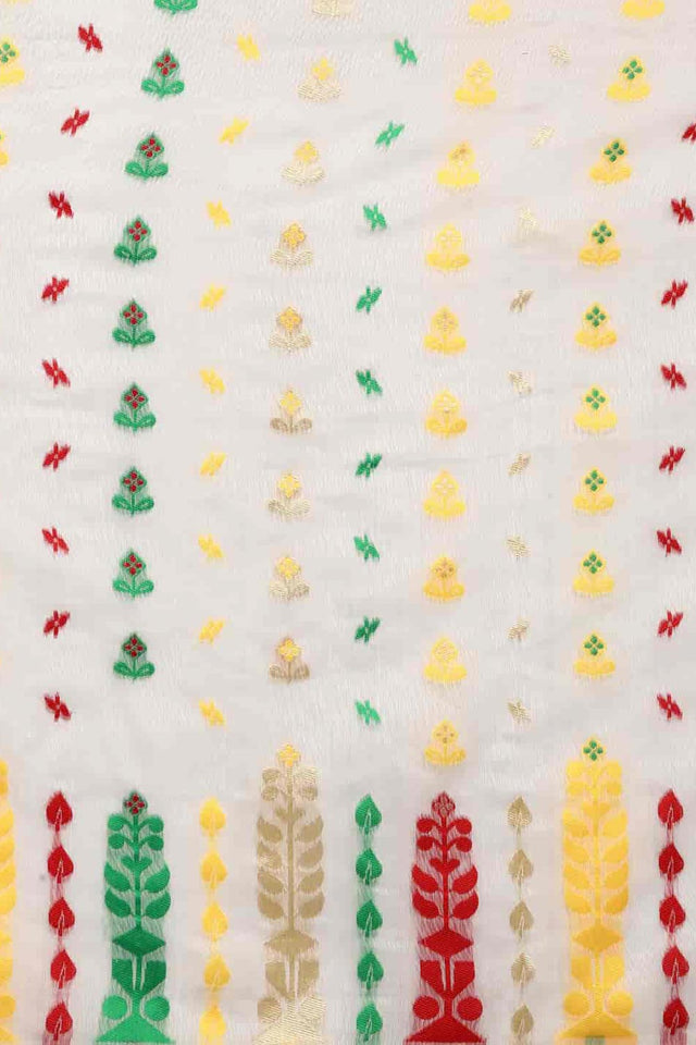Off White Cotton Woven Design Saree (SZ-TESRA-WT-1775-1)