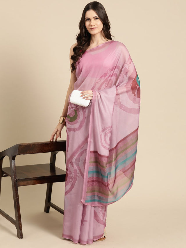Peach Soft Silk Abstract Saree (SZ-VITI-PE-1946)
