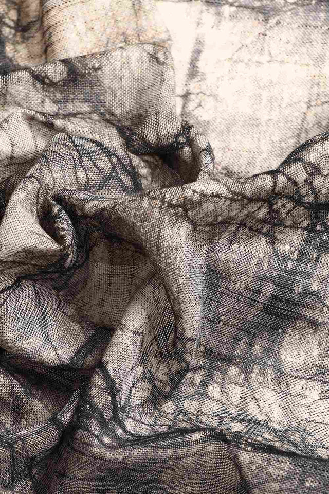 Black Cotton Block Saree