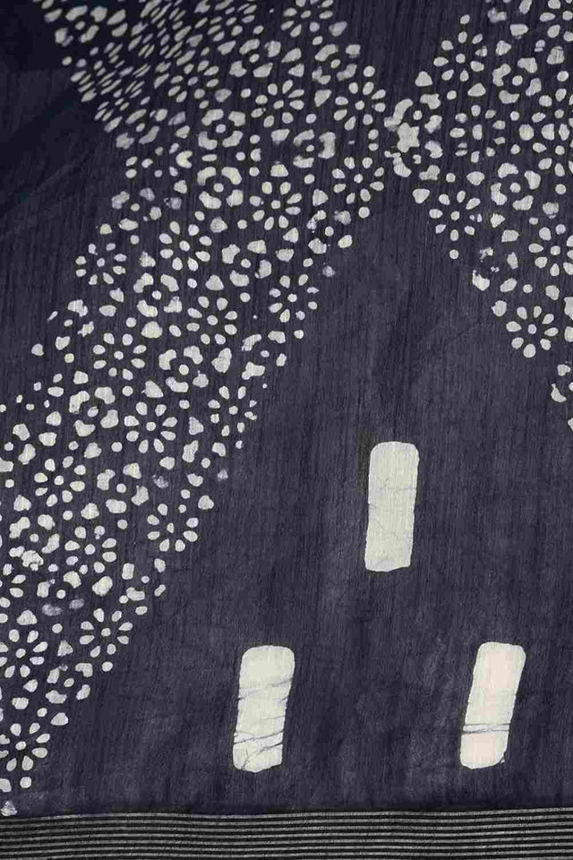 Blue Cotton Indian Saree