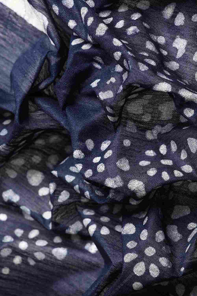 Blue Cotton Indian Saree