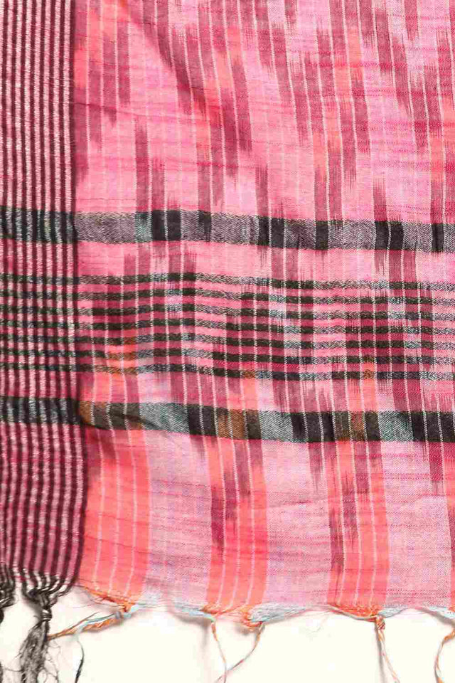 Grey Cotton Block Saree