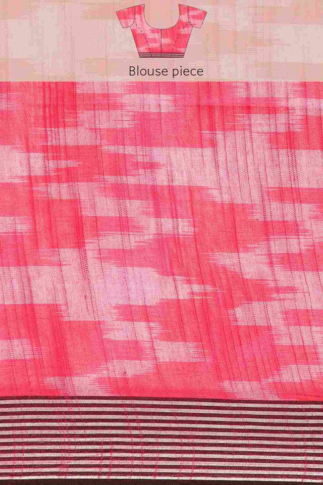 Black Cotton Block Saree