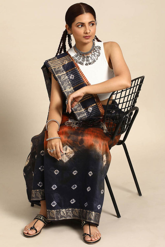 Blue Silk Indian Saree