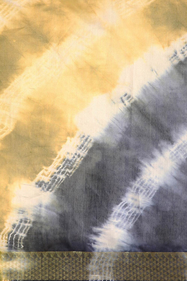 Green Silk Block Saree