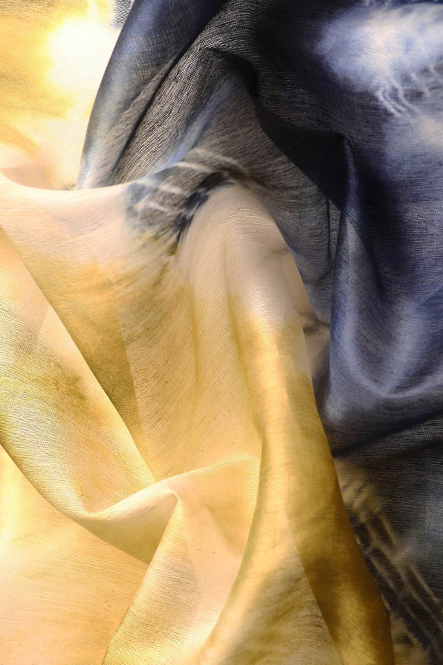 Green Silk Block Saree