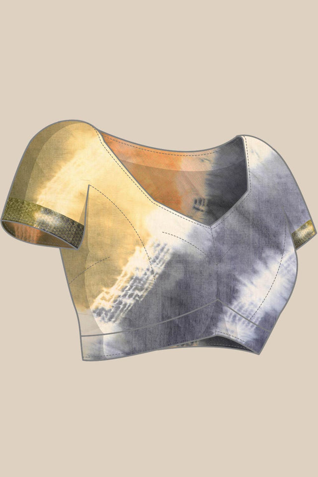 Green Silk Block Saree